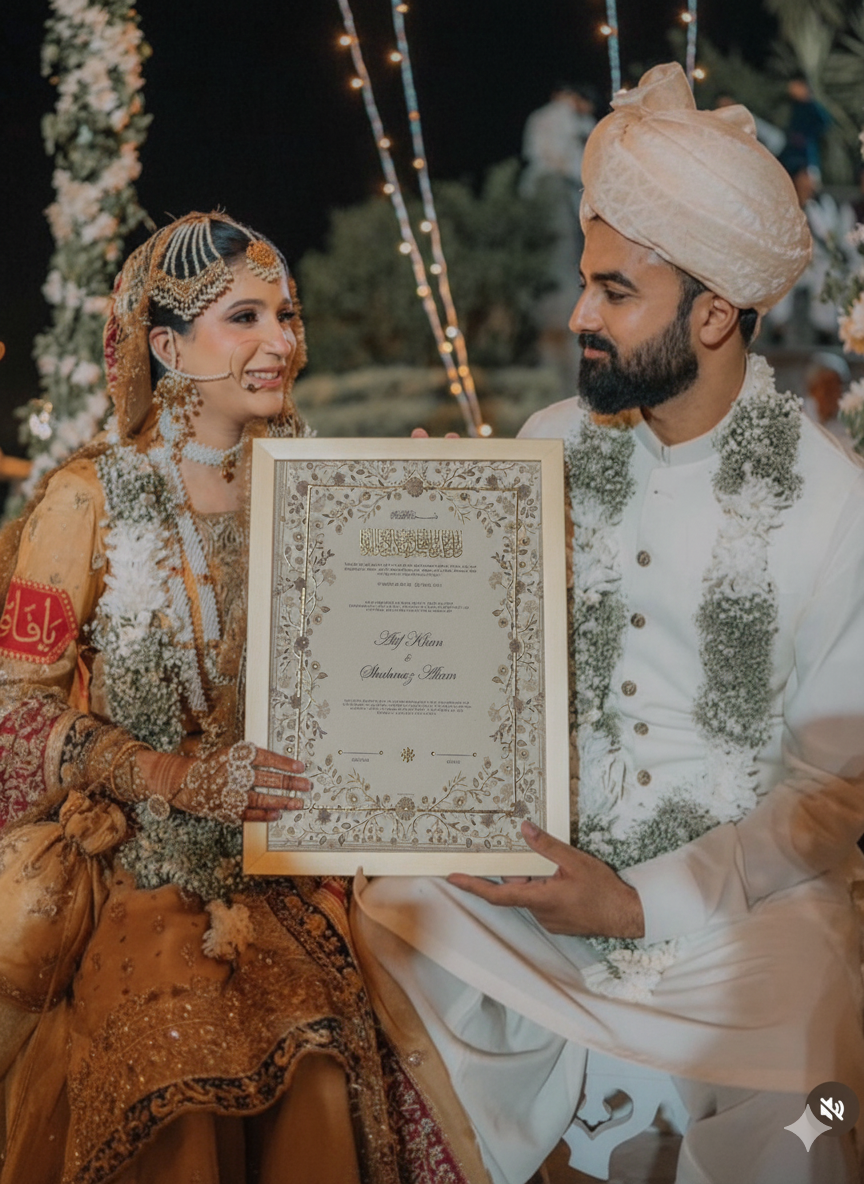 Handcrafted Nikkah Certificates