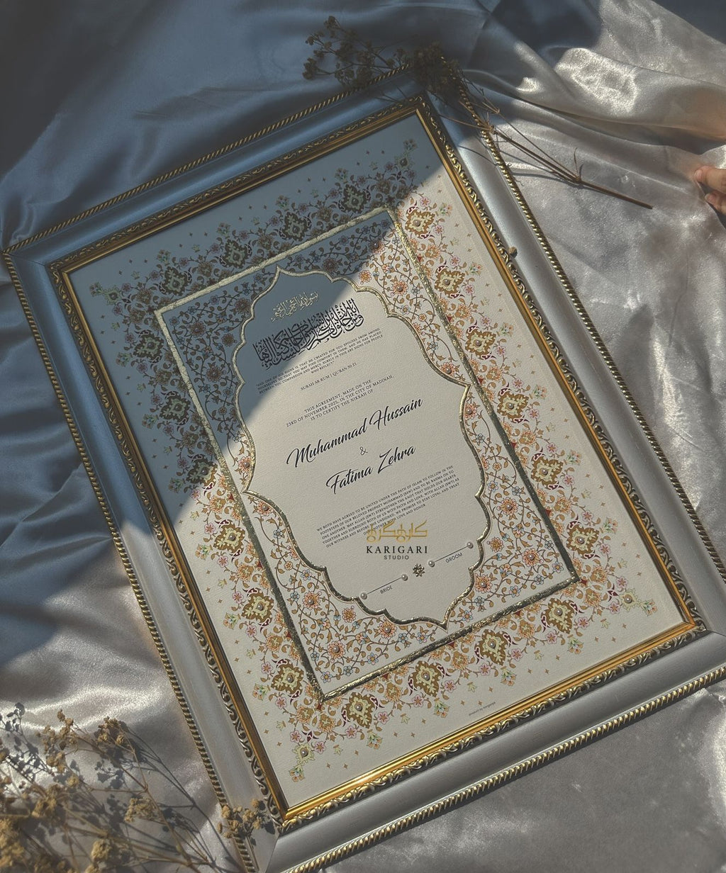 Royal Handcrafted Nikah Certificate