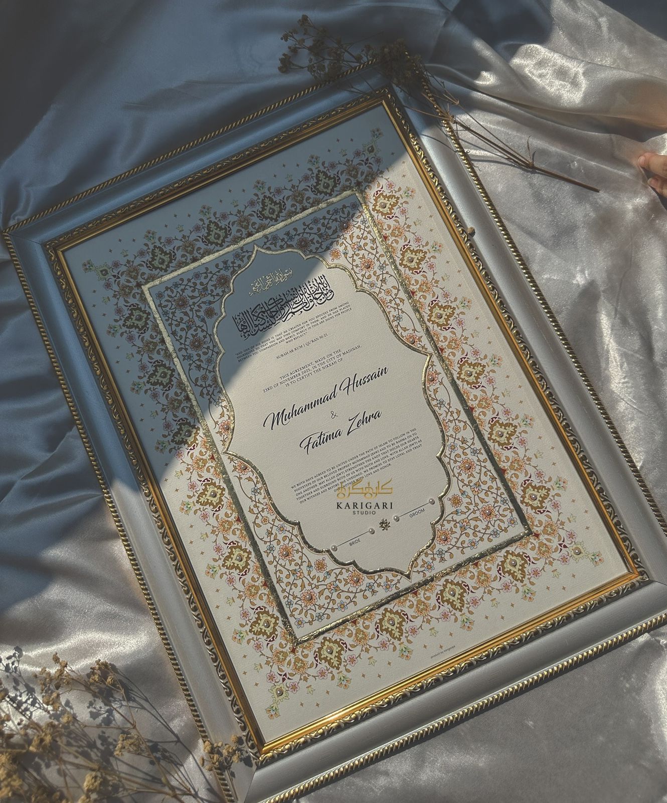 Royal Handcrafted Nikah Certificate