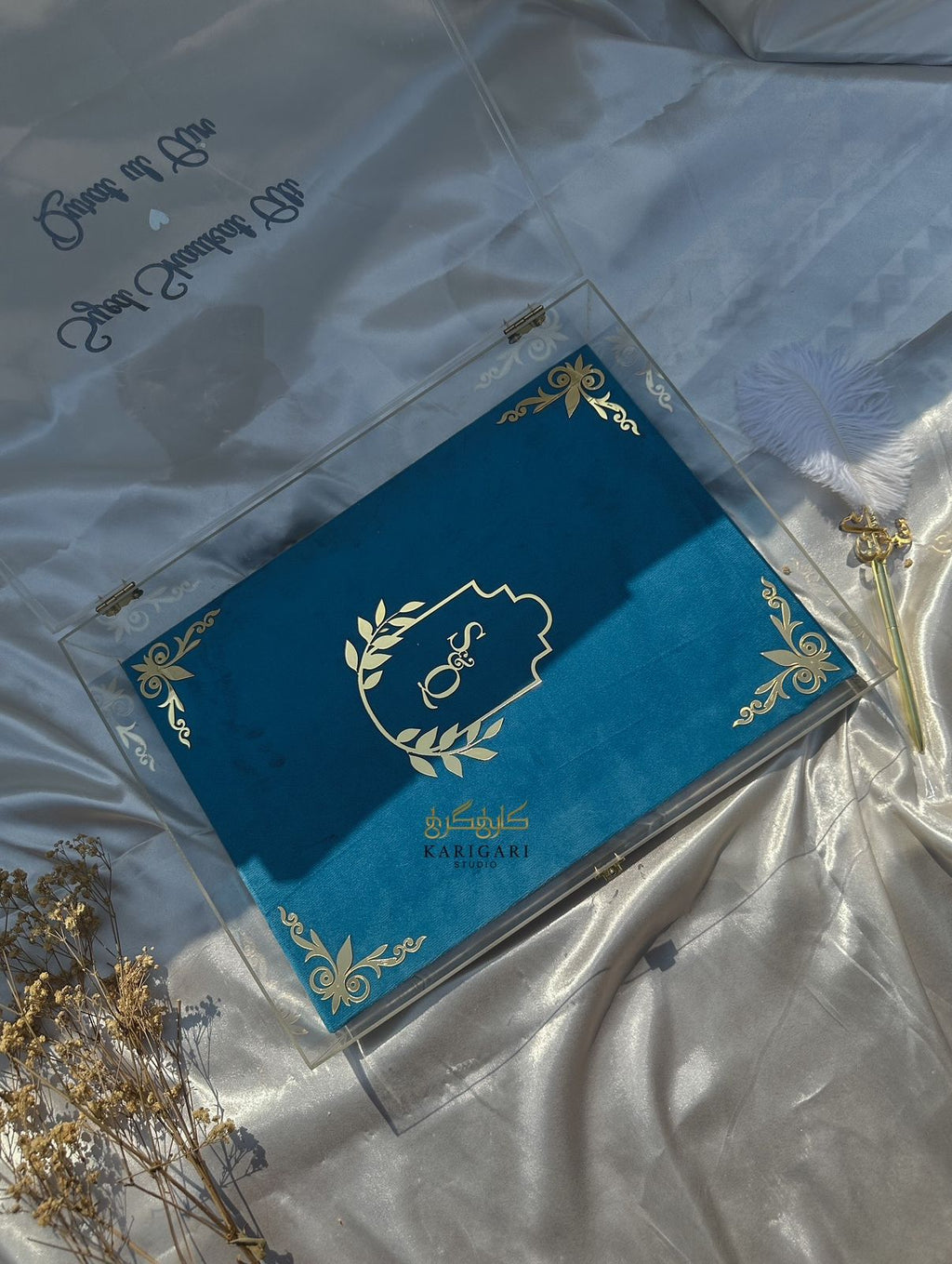 Nikkah Velvet Luxe Folder – Gold Embellished Premium Edition