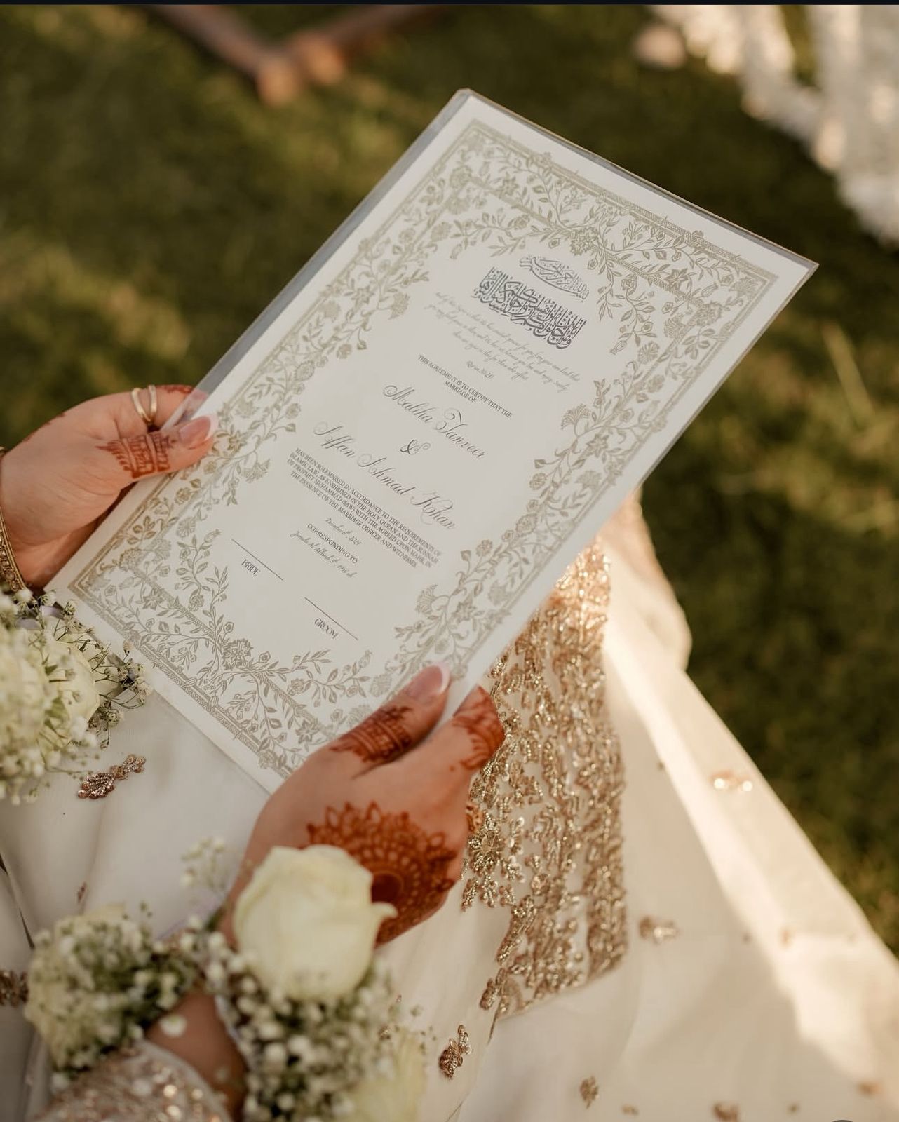 Handcrafted Nikkah Contract