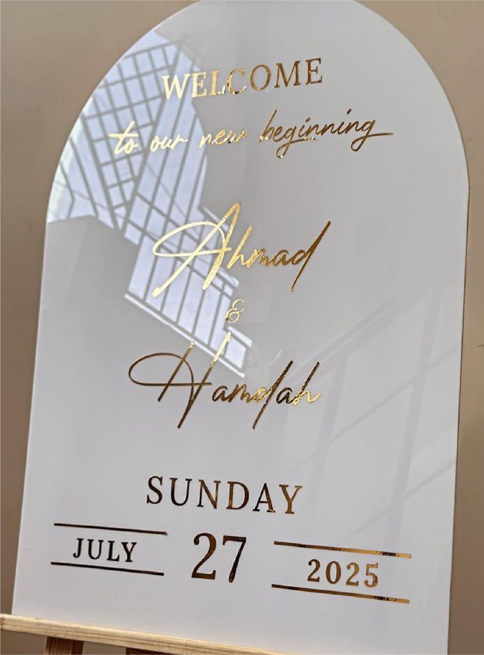 Handcrafted Personalized Welcome Board – Custom Acrylic Design
